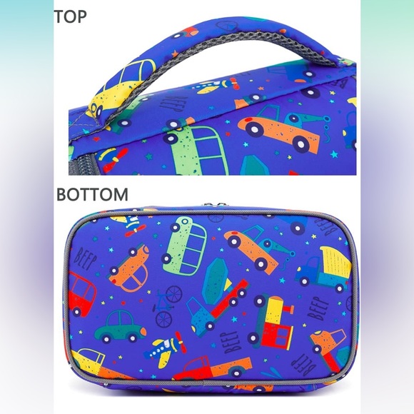 Flowfly Cars Trucks Construction Lunch Box - Picture 4 of 15